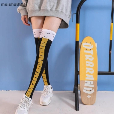 Meisha888 1 Cặp 3D Ngộ Nghĩnh Sáng Tạo Chân Gà Đầu Gối Tất Cao Cá Tính Quà Tặng