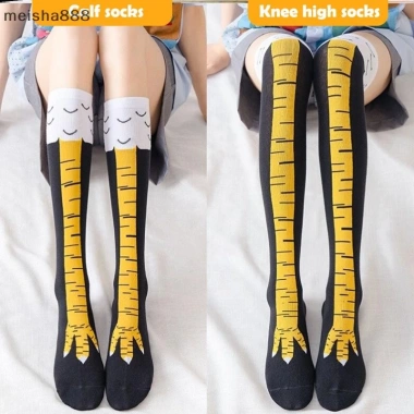 Meisha888 1 Cặp 3D Ngộ Nghĩnh Sáng Tạo Chân Gà Đầu Gối Tất Cao Cá Tính Quà Tặng