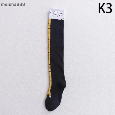 Meisha888 Tất Nữ Chân Gà Hoạt Hình Đầu Gối Dài Cotton 3D In Đùi Chất Cao Cấp