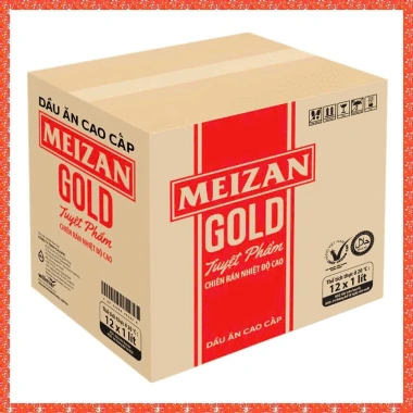Meizan Gold Dầu Ăn Cao Cấp 1L 1 Thùng 12 chai Hàng Chính Hãng Giá ưu đãi 690.000₫