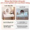MEKONG Bàn trang điểm đa năng gương LED cảm ứng tùy chọn + ghế bướm thời trang 2