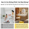 MEKONG Bàn trang điểm đa năng gương LED cảm ứng tùy chọn + ghế bướm thời trang 4