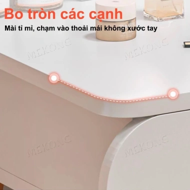 MEKONG Bàn trang điểm đa năng gương LED cảm ứng tùy chọn + ghế bướm thời trang