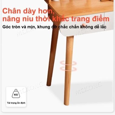 MEKONG Bàn trang điểm đa năng gương LED cảm ứng tùy chọn + ghế bướm thời trang
