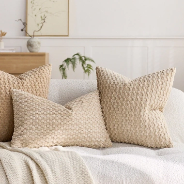 Mềm Corduroy Ném Gối Vải Sọc Đệm Sofa 70.736 VND Giảm Giá Phòng Khách - Giường