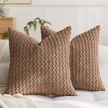 Mềm Corduroy Ném Gối Vải Sọc Đệm Sofa 70.736 VND Giảm Giá Phòng Khách - Giường