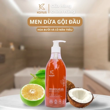 Men Dừa Gội Đầu Konus 500ml - Dưỡng mềm mượt, ngăn gãy rụng, giảm giá 235.720 VND 5