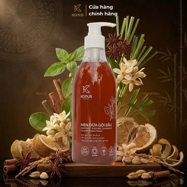Men Dừa Gội Đầu Konus 500ml - Dưỡng mềm mượt, ngăn gãy rụng, giảm giá 235.720 VND 8