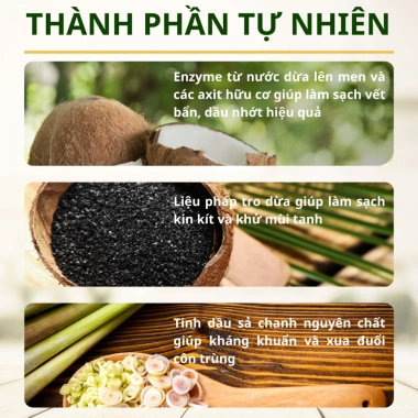 Men Dừa Lau Đa Năng Konus Homecare Nước Dừa Sạch Bề Mặt, An toàn da, 102.830₫ 4