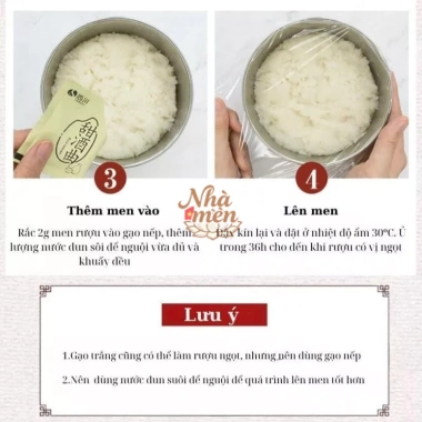 Men Rượu Gạo Ngọt Shangchuan 2g - Dễ Làm Cơm Rượu, Ủ Gạo Nếp, Giá 25.000₫ 5