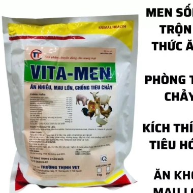 Men tiêu hoá Vita Men 1kg - Trộn thức ăn, tăng hấp thu, khô phân, tiêu hoá tốt, giá ưu đãi 50.160 VND Men tiêu hoá Vita Men 1kg - Trộn thức ăn, tăng hấp thu, khô phân, tiêu hoá tốt, giá ưu đãi 50.160 VND