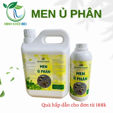 Men Ủ Phân EM ủ nhanh phân hữu cơ vi sinh cho cá, đậu nành, chuối, rác nhà bếp - Chai 1 L / Thùng 5 L Men Ủ Phân EM ủ nhanh phân hữu cơ vi sinh cho cá, đậu nành, chuối, rác nhà bếp - Chai 1 L / Thùng 5 L