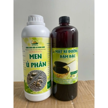 Men Ủ Phân EM ủ nhanh phân hữu cơ vi sinh cho cá, đậu nành, chuối, rác nhà bếp - Chai 1 L / Thùng 5 L