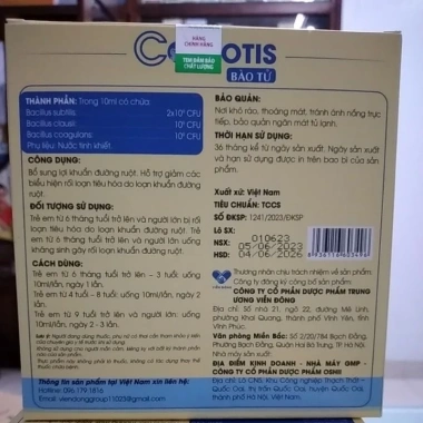 Men vi sinh CO-BIOTIS 10 ống 4 tỷ lợi khuẩn - Hỗ trợ tiêu hoá, ổn định đường ruột, giá chỉ 85.000 VND 2