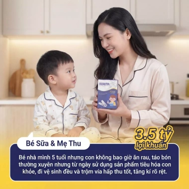 Men Vi Sinh NORITA Bổ Sung Bào Tử Lợi Khuẩn Cho Trẻ Biếng Ăn Táo Bón Tiêu Hóa Kém - 15 Ống 270.000 VND