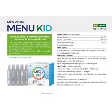 Menu KID 0-12 tháng - Hỗ trợ vi sinh ruột, giảm rối loạn tiêu hoá, 119.000 VND 4
