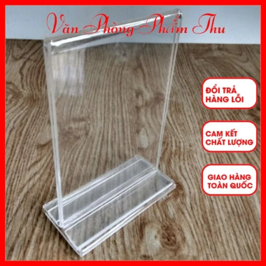 Menu mica cho bàn, bảng giá mica, kệ thông tin mini trong suốt, nhiều kích thước - 35.000 VND