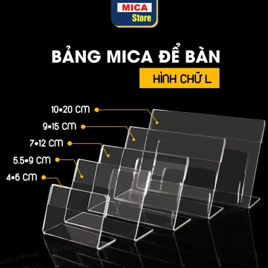 Menu Mica Chữ L Trong Suốt - Bảng Tên, Kệ Nhãn Giá Mini Đặt Bàn, Giá 3.800 dong 6 Menu Mica Chữ L Trong Suốt - Bảng Tên, Kệ Nhãn Giá Mini Đặt Bàn, Giá 3.800 dong 6