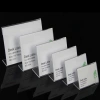 Menu mica L size A4‑A7, Mica quét QRCode, thông tin chuyển khoản, để bàn & kệ thông tin sản phẩm - Giá chỉ 8.000₫