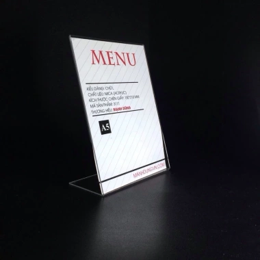 Menu Mica L - Tag thông tin mini trong suốt, nhiều kích thước, giá 3.000₫, giao ngay 3 Menu Mica L - Tag thông tin mini trong suốt, nhiều kích thước, giá 3.000₫, giao ngay 3