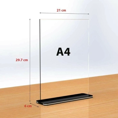 Menu mica sẵn A4-A5 đế gỗ tự nhiên - Giá ưu đãi 45.000 cho nhà hàng, doanh nghiệp 10