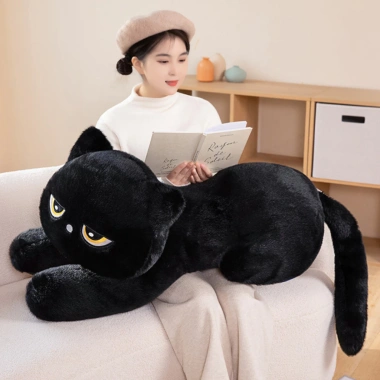 Mèo Lười Nhồi Bông 1M Gấu Bông 1M2 Ôm Ngủ, Lông Kim Mịn Mềm, Quà Tặng Ý Nghĩa