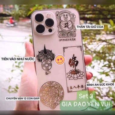 Mèo Thần Tài Dán Điện Thoại Siêu Dễ Thương CTM - Giá chỉ 4.240 VND