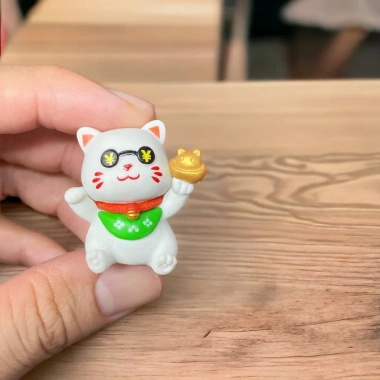 Mèo Thần Tài Mini May Mắn - Phong Thủy Bàn Làm Việc Văn Phòng, Tiểu Cảnh Giá 15.199 VND 8