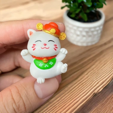 Mèo Thần Tài Mini May Mắn - Phong Thủy Bàn Làm Việc Văn Phòng, Tiểu Cảnh Giá 15.199 VND 9