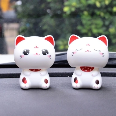 Mèo Thần Tài năng lượng mặt trời vẫy tay - May mắn trang trí phòng khách, bàn làm việc, 60.000đ