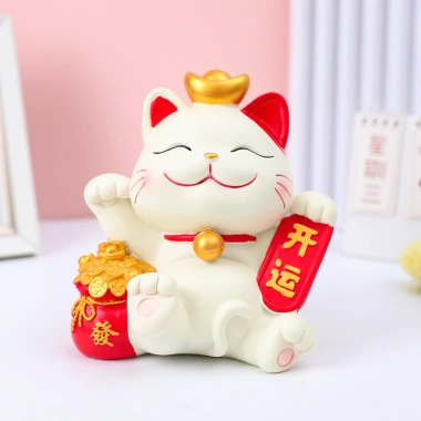 Mèo Thần Tài Trang Trí Ô Tô, Bàn Làm Việc - Chiêu Tài Đón May Mắn, Giá 31.000 VND
