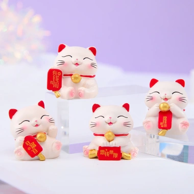 Mèo Thần Tài Trang Trí Ô Tô, Bàn Làm Việc - Chiêu Tài Đón May Mắn, Giá 31.000 VND
