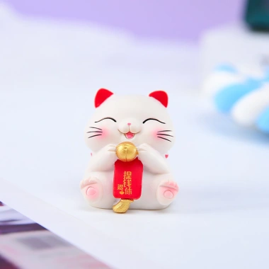 Mèo Thần Tài Trang Trí Ô Tô, Bàn Làm Việc - Chiêu Tài Đón May Mắn, Giá 31.000 VND