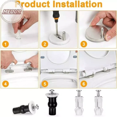 Meour 2 Chiếc M5 Bồn Cầu Ốc Vít Nắp Cố Định Lỗ Mù Phụ Kiện Thay Thế Phòng Tắm Giá Ưu Đãi