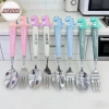 Meour 2 Chiếc Thìa Nĩa Inox Dễ Thương Trẻ Em - Bộ Đồ Ăn Cắm Trại, Hộp Bếp, Giá 74.250₫ 5
