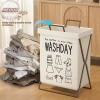 Meour Giỏ Giặt Chống Thấm Nước Bẩn, Gấp Gọn, Dung Tích 30kg, Lớn Cho Quần Áo Nhà 3