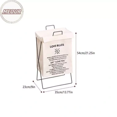 Meour Giỏ Giặt Chống Thấm Nước Bẩn, Gấp Gọn, Dung Tích 30kg, Lớn Cho Quần Áo Nhà 5