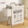 Meour Giỏ Giặt Chống Thấm Nước Bẩn, Gấp Gọn, Dung Tích 30kg, Lớn Cho Quần Áo Nhà 7