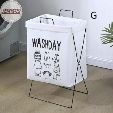 Meour Giỏ Giặt Chống Thấm Nước Bẩn, Gấp Gọn, Dung Tích 30kg, Lớn Cho Quần Áo Nhà 9
