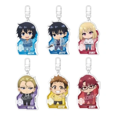 Merch chính thức Solo Leveling 6 móc khóa Acrylic K Webtoon Giá ưu đãi 520.677 VND