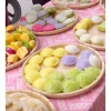 Mẹt nhựa, đĩa nhựa tròn giả mây tre 2 màu nâu vàng‑nâu đậm, đủ size, đựng gỏi, bún đậu - Giá 14.888₫ 2