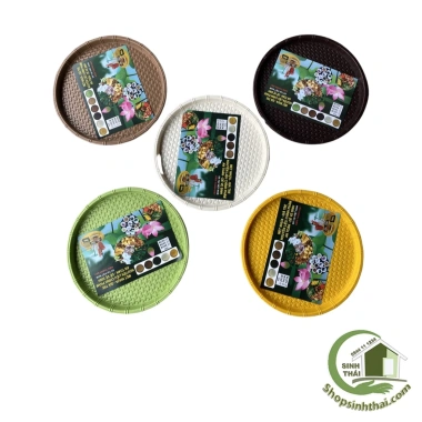 Mẹt nhựa giả mây đựng bún đậu - Khay tròn trắng, vàng, kem, nâu, xanh lá, giá 23.000₫ 6 Mẹt nhựa giả mây đựng bún đậu - Khay tròn trắng, vàng, kem, nâu, xanh lá, giá 23.000₫ 6