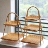 Mẹt nhựa giả mây nhiều tầng, kệ decor bền đẹp sang trọng, đựng hoa quả, bánh kẹo, hành tỏi, giá chỉ 195.000 VND