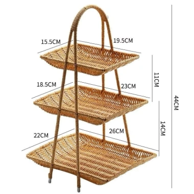 Mẹt nhựa giả mây nhiều tầng, kệ decor bền đẹp sang trọng, đựng hoa quả, bánh kẹo, hành tỏi, giá chỉ 195.000 VND 4 Mẹt nhựa giả mây nhiều tầng, kệ decor bền đẹp sang trọng, đựng hoa quả, bánh kẹo, hành tỏi, giá chỉ 195.000 VND 4