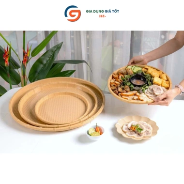 Mẹt nhựa giả mây Song Long - Đĩa mẹt tròn đa năng cho sushi, hải sản, trái cây, đồ nướng - Chỉ 19.000₫ 5 Mẹt nhựa giả mây Song Long - Đĩa mẹt tròn đa năng cho sushi, hải sản, trái cây, đồ nướng - Chỉ 19.000₫ 5