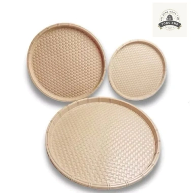 Mẹt nhựa tròn giả mây đan tre đa kích cỡ - Đựng bún, đậu, hoa quả siêu xinh, giá chỉ 15.700₫