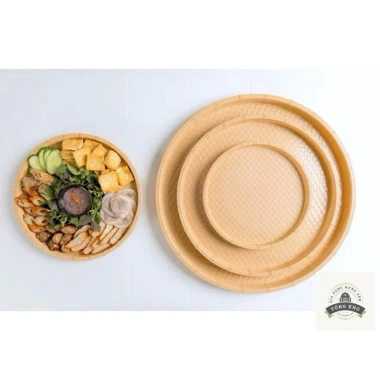 Mẹt nhựa tròn giả mây đan tre đa kích cỡ - Đựng bún, đậu, hoa quả siêu xinh, giá chỉ 15.700₫