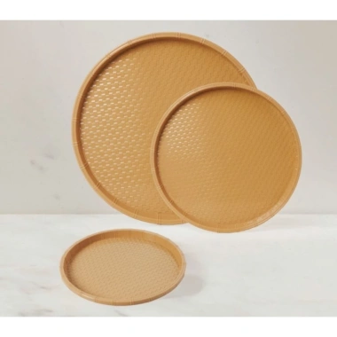 Mẹt nhựa tròn giả mây tre đan - Đĩa, mâm cao cấp, đựng đồ ăn, giá chỉ 18.000đ - chất lượng Việt Nam