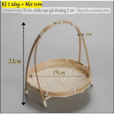 Mẹt tre 1-2-3 tầng đựng bánh kẹo, mứt tết, phụ kiện decor chụp ảnh - Giá 25.110₫