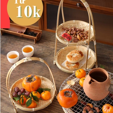 Mẹt tre tầng 1-3 tầng cho bàn - Thiết kế thanh lịch, gần gũi, độc đáo Luỹ Tre - Giá ưu đãi 14.000₫